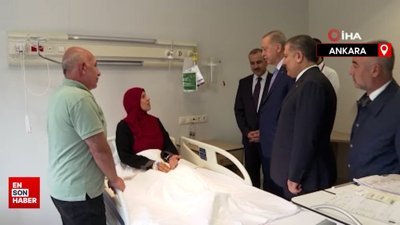 Cumhurbaşkanı Erdoğan, Gazzeli hastaları hastanede ziyaret etti