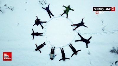 Gümüşhaneli dağcılardan Kalis Yaylasına unutulmaz kış yürüyüşü