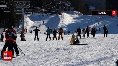 Sarıkamış Kayak Merkezi tatilcilerin gözdesi oldu