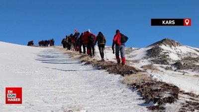 Karla kaplı Allahuekber Dağı, kış tırmanışı için dağcıları ağırlıyor