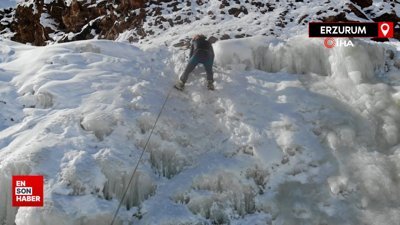 Palandöken Kayak Merkezi’nde buz tırmanış duvarı