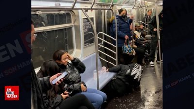 Metroda sakarlık şakası yapan adam kamerada
