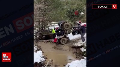 Tokat'ta ATV tutkunu komik anlarıyla yüzleri güldürdü