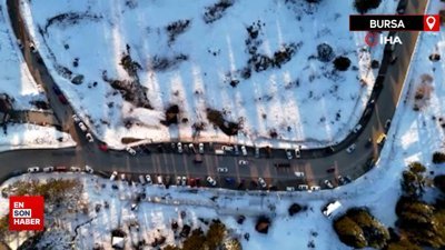 Uludağ'da hafta sonu yoğunluğu