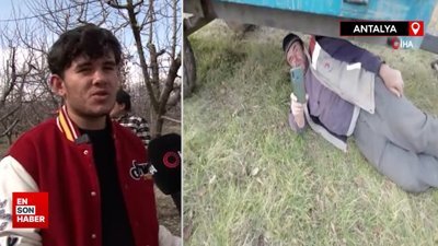 Antalya'da dron korkusuyla traktörün altına saklanan baba o anları anlattı