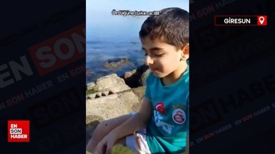 Giresun'da aranan küçük çocuk, sahilde örgü örerken bulundu