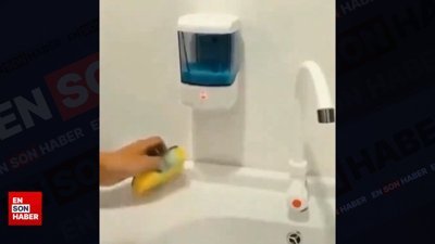 Sabunluğa sinirlenip duvarı deldi