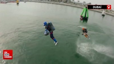 Dünyanın ilk jetpack yarışı Dubai'de yapıldı