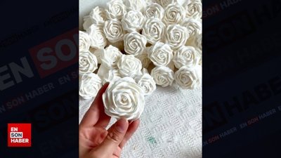 Peçeteden gül yapımı
