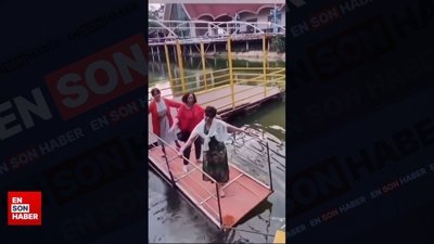 Dans etmeye çalışan kadınlar suya düştü