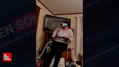 Sanal gerçeklik gözlüğü yüzünden televizyonu kıran kadın