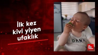 İlk kez kivi yiyen ufaklık