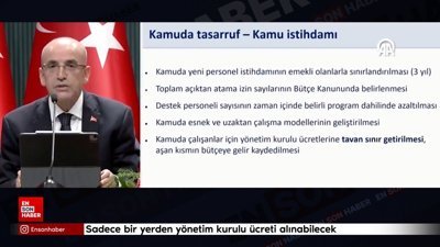 Mehmet Şimşek: Sadece bir yerden yönetim kurulu ücreti alınabilecek