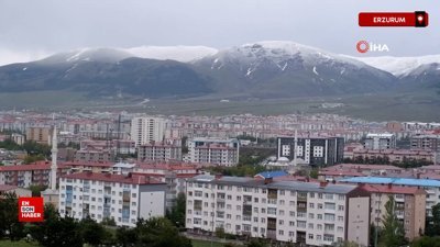 Palandöken Dağı’nın yüksek kesimleri beyaza büründü
