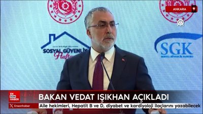 Işıkhan: Aile hekimleri, Hepatit B ve D, diyabet ve kardiyoloji ilaçlarını yazabilecek