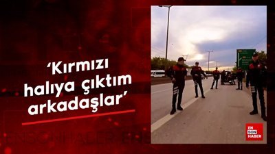 Polis çevirmesine giren motosikletlinin komik paylaşımı: Kırmızı halıya çıktım arkadaşlar