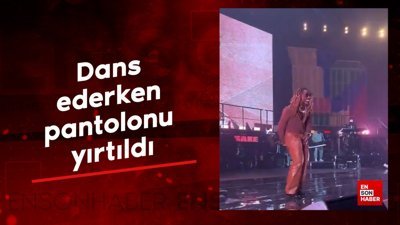 Dans ederken pantolonu yırtıldı
