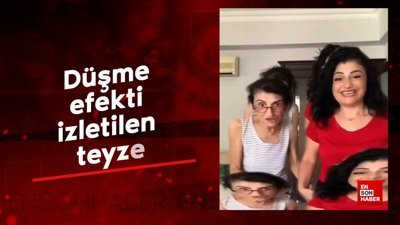 Düşme efekti izletilen teyze