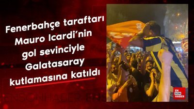 Fenerbahçe taraftarı Mauro Icardi’nin gol sevinciyle Galatasaray kutlamasına katıldı