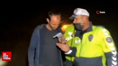 Polisin alkollü sürücüyle imtihanı