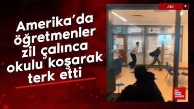 Amerika'da öğretmenler zil çalınca okulu koşarak terk ettiler
