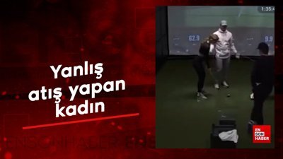 Yanlış atış yapan kadın