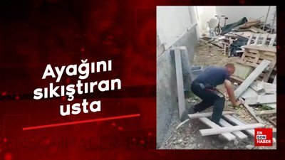 Ayağını sıkıştıran usta