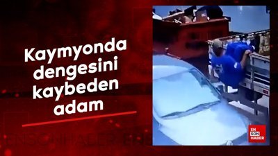 Kaymyonda dengesini kaybeden adam