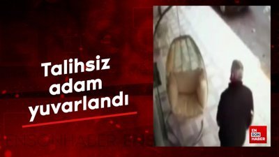 Talihsiz adam yuvarlandı