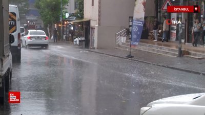 İstanbul'da beklenen kuvvetli sağanak yağış geldi