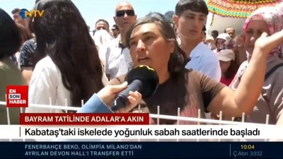 Kalabalıktan çıkamadığı için mecburen Adalar'a giden kadın