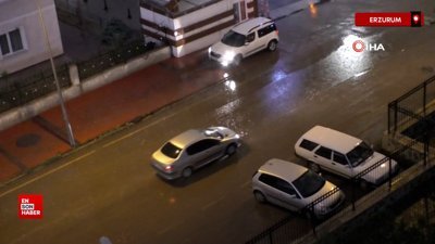 Erzurum’da sağanak ve dolu etkili oldu