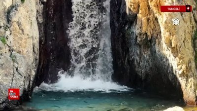 Tunceli'de 20 kilometrelik yürüyüşle ulaşılan saklı güzellik