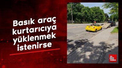 Basık araç kurtarıcıya yüklenmek istenirse