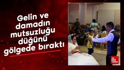 Gelin ve damadın mutsuzluğu düğünü gölgede bıraktı