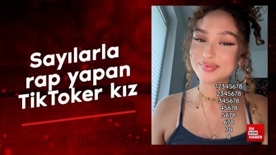 Sayılarla rap yapan TikToker kız
