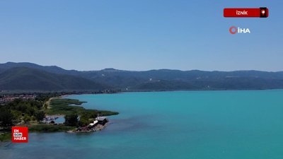 Bursa İznik Gölü, görenleri büyülüyor