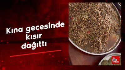 Şarkıcı Karsu, kına gecesinde kısır dağıttı