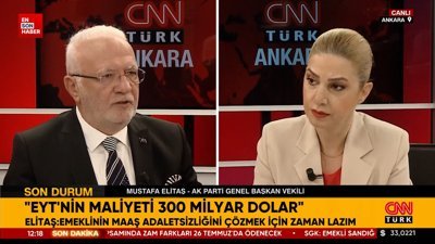 Mustafa Elitaş'tan EYT yorumu: 5 yıllık maliyeti 300 milyar dolar