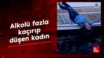 Alkolü fazla kaçırıp denize düşen kadın