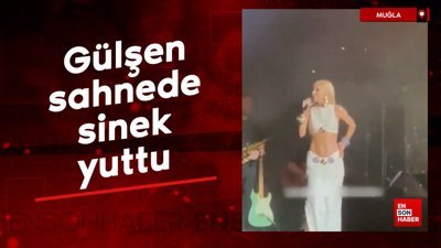 Gülşen sahnede sinek yuttu