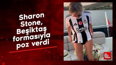 Sharon Stone, Beşiktaş formasıyla poz verdi