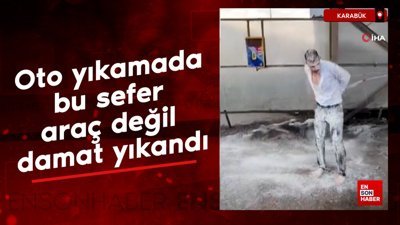 Karabük'te oto yıkamada damadı yıkadılar