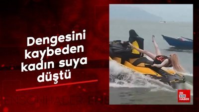 Dengesini kaybedip jetskiden düştü