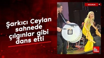 Şarkıcı Ceylan sahnede çılgınlar gibi dans etti