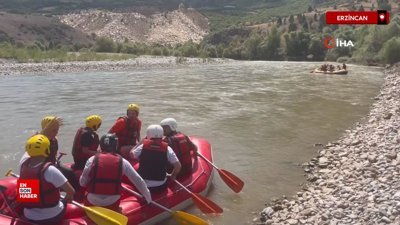Erzincan Valiliği öncülüğünde düzenlenen rafting etkinliği