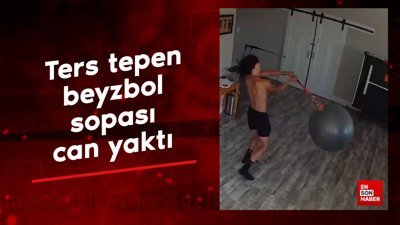 Ters tepen beyzbol sopası can yaktı