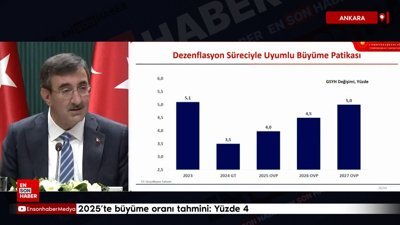2025'te büyüme oranı tahmini: Yüzde 4