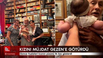 Gonca Vuslateri kızının yüzünü ilk kez gösterdi: Müjdat Gezen'li pozuna yorum yağdı