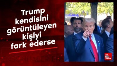 Donald Trump, kendisini görüntüleyen kişiyi fark ederse